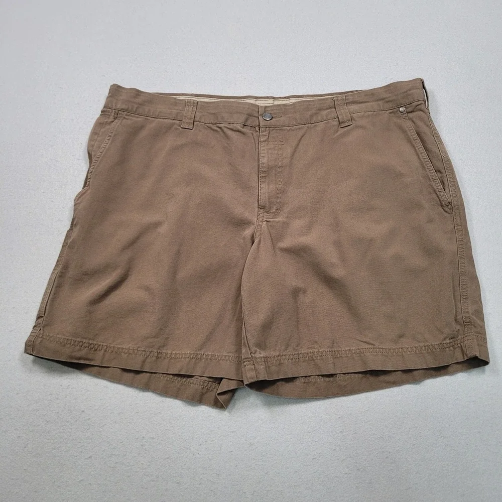 Columbia Mens Brown Roc II Shorts 42W 8L AM4358 Hiking Outdoor Cotton Canvas